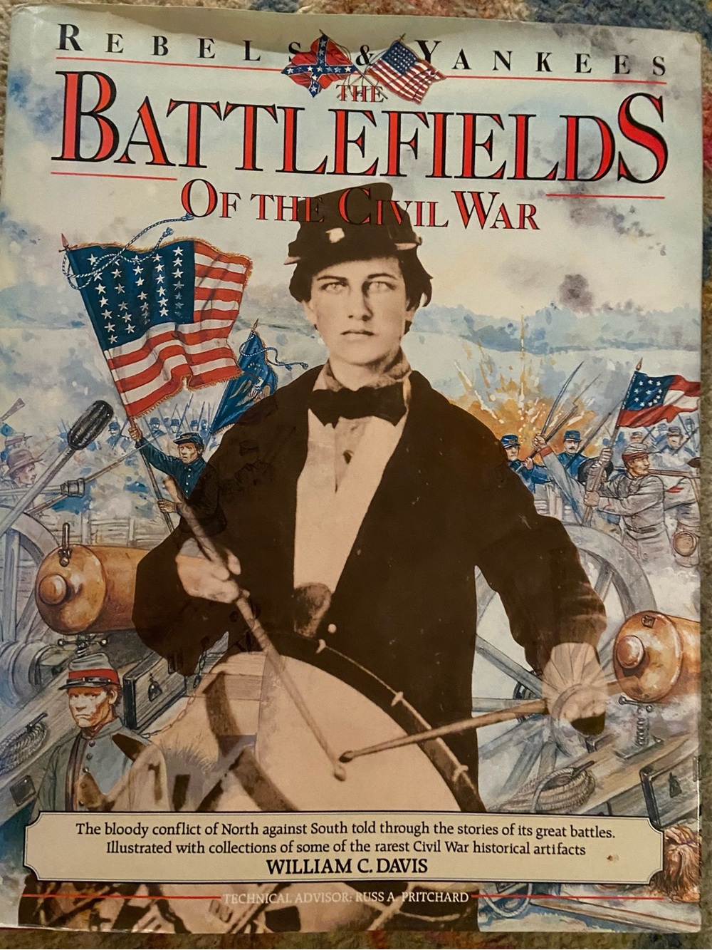Vintage hardcover Civil War Rebel South Southern North coffee table book   Photo